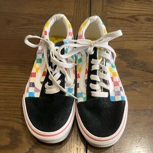 Checkered multi color VANS